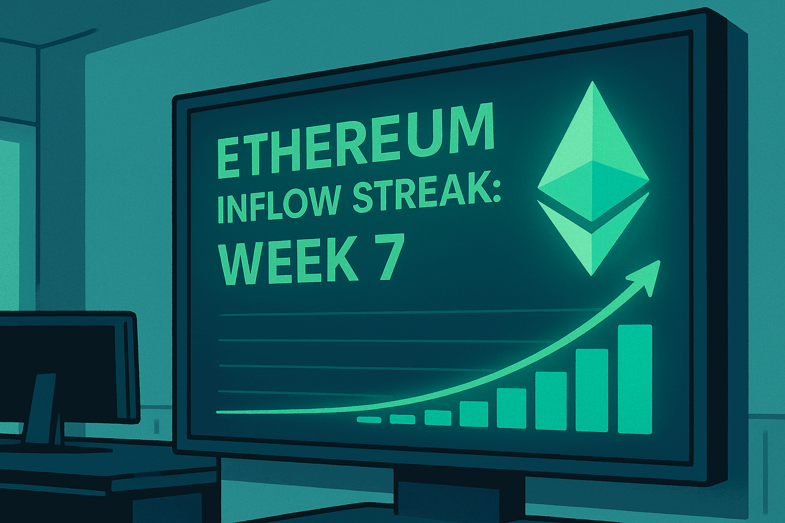 การลงทุนใน Ethereum ETF เพิ่มขึ้นต่อเนื่องเป็นสัปดาห์ที่ 7 เนื่องจากความต้องการสูงขึ้น