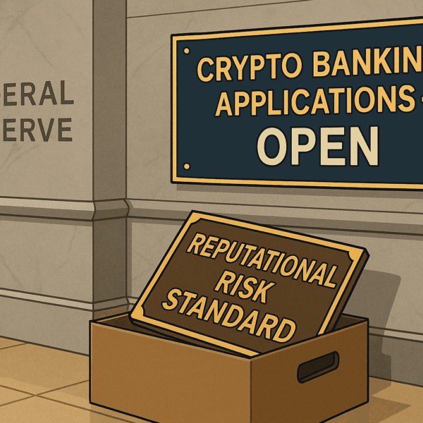 Fed Drops ‘Reputational Risk’ Standard, Easing Path for Crypto Banking