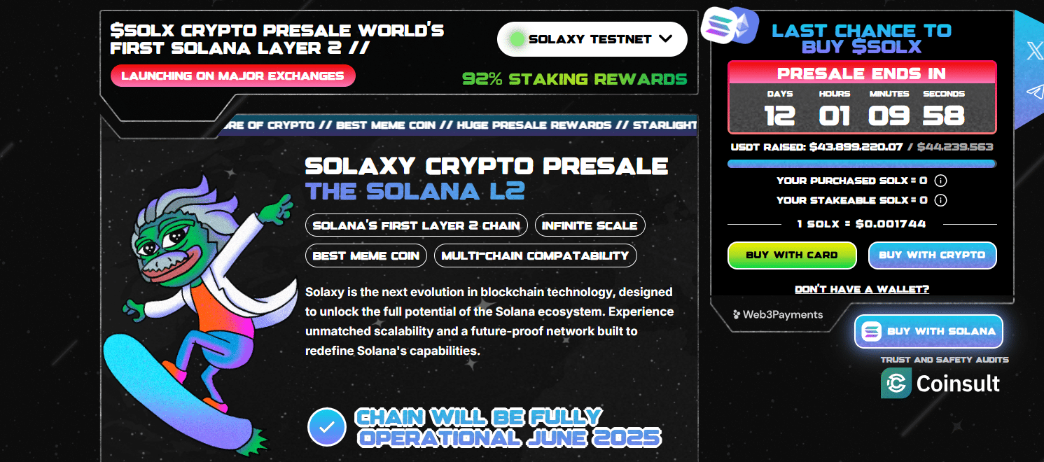 Investors are searching for the best crypto presales to buy in 2025. Mind of Pepe and Solaxy are in focus after raising millions
