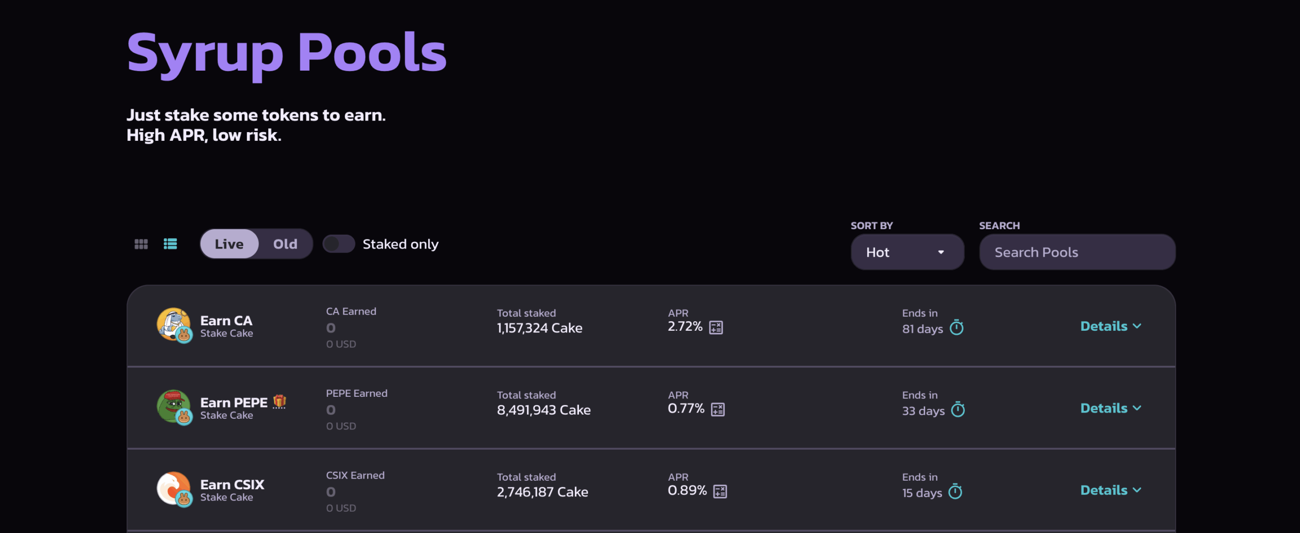 PancakeSwap features