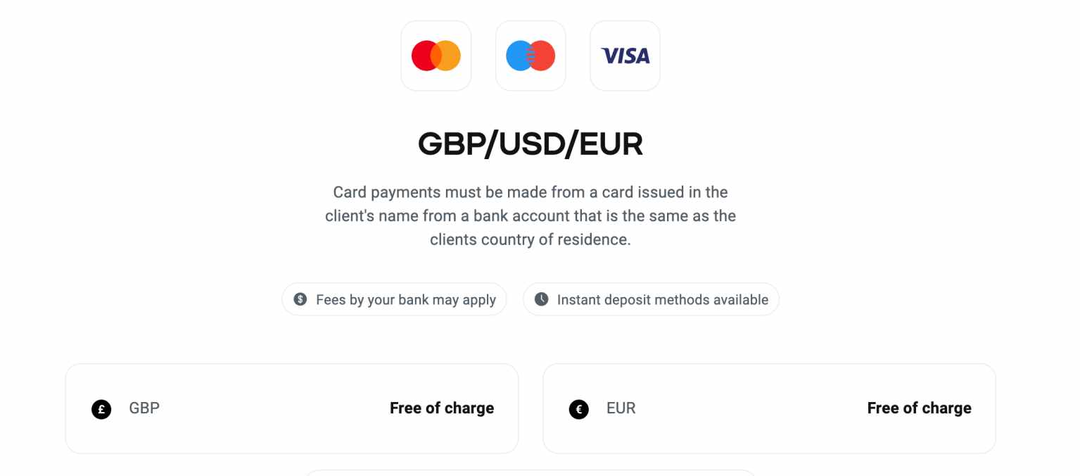 XTB payment methods