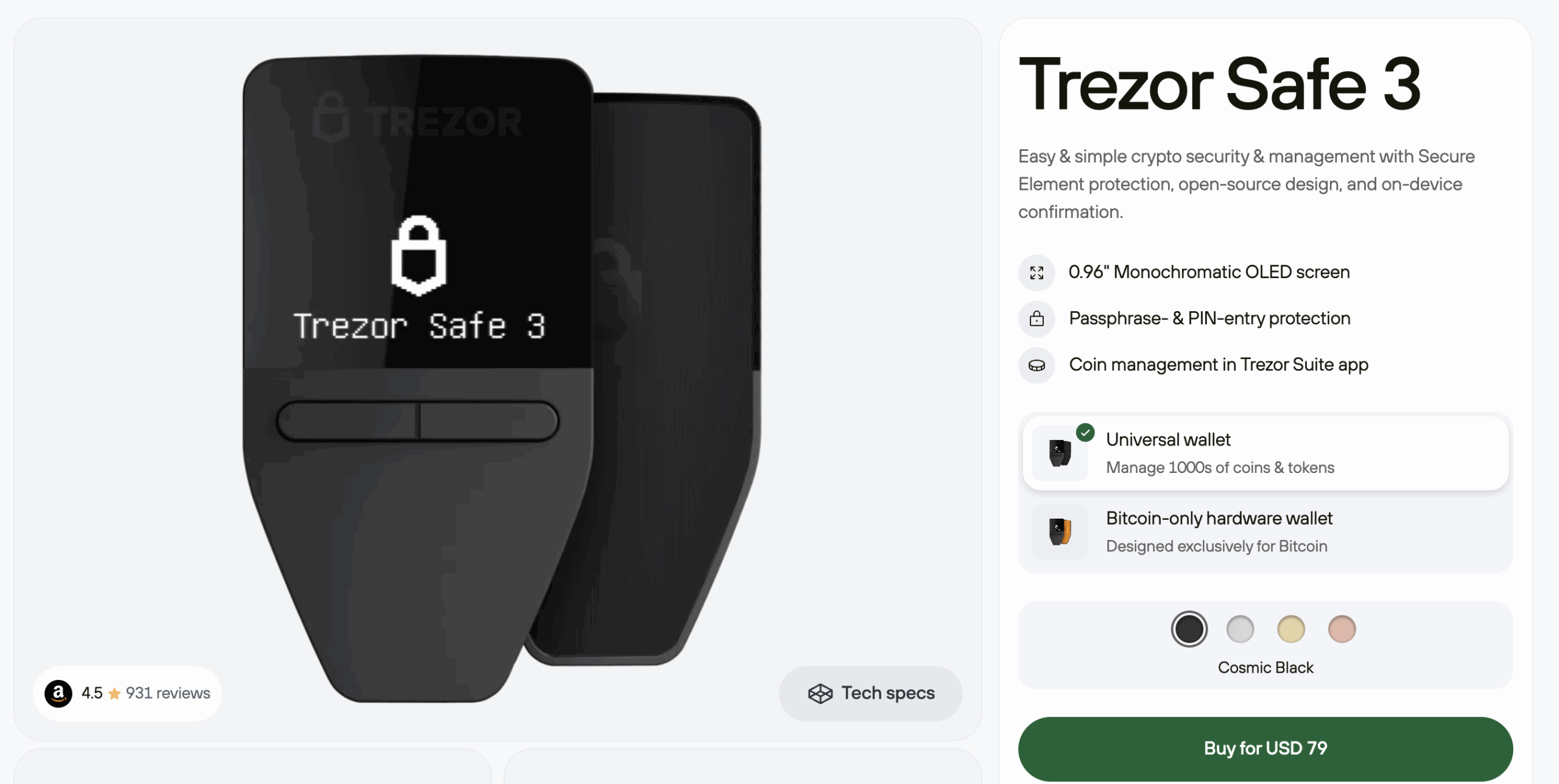 Most secure cold wallet