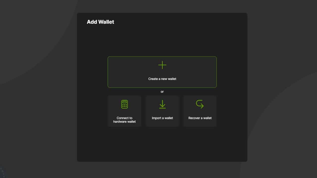 Wasabi Wallet Add Wallet