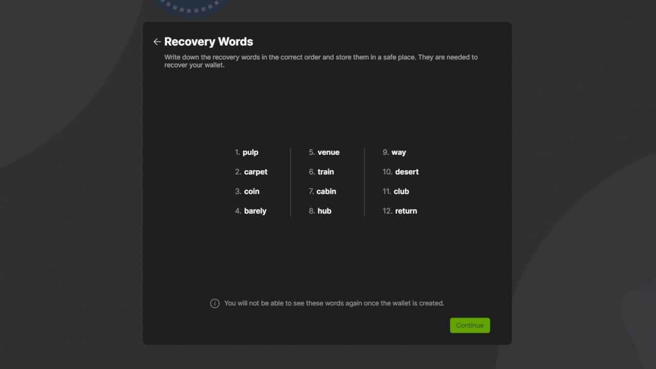 Wasabi Wallet Recovery