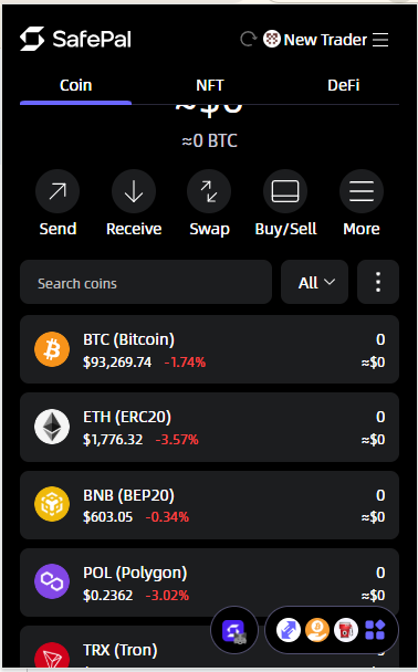 SafePal Wallet Interface