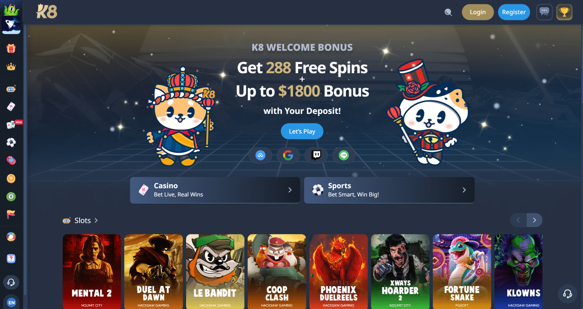 k8 casino review