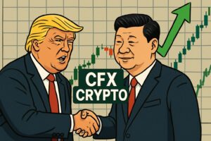 Crypto project CFX gaiting traction and pumps. 90 minute long phone call between Trump and Xi change crypto landscape.