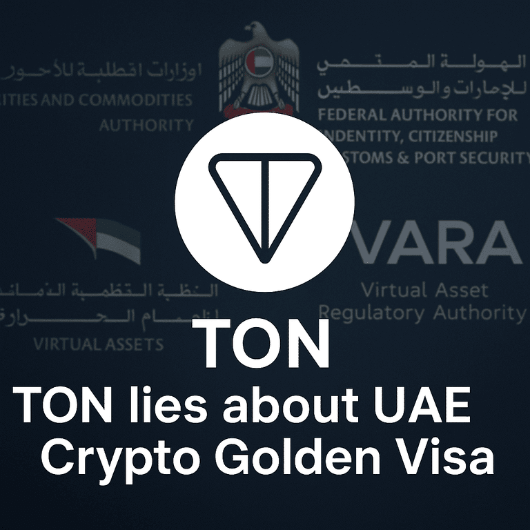 Stake $100K Worth of TON Crypto for UAE Golden Visa? UAE Denies It.