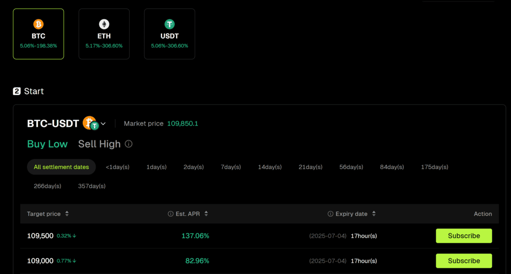 Bitunix Dual Investment