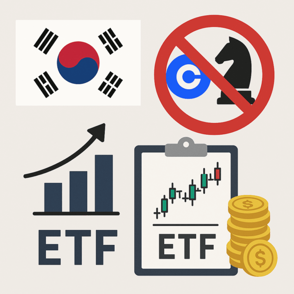 South Korea Urges Asset Managers to Reduce ETF Allocations to Coinbase, Strategy To Curb Foreign Crypto Exposure
