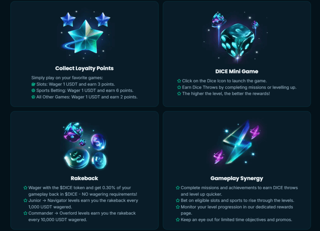Mega Dice Casino loyalty club
