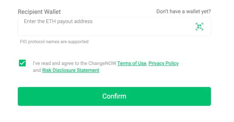 ChangeNOW swap fees
