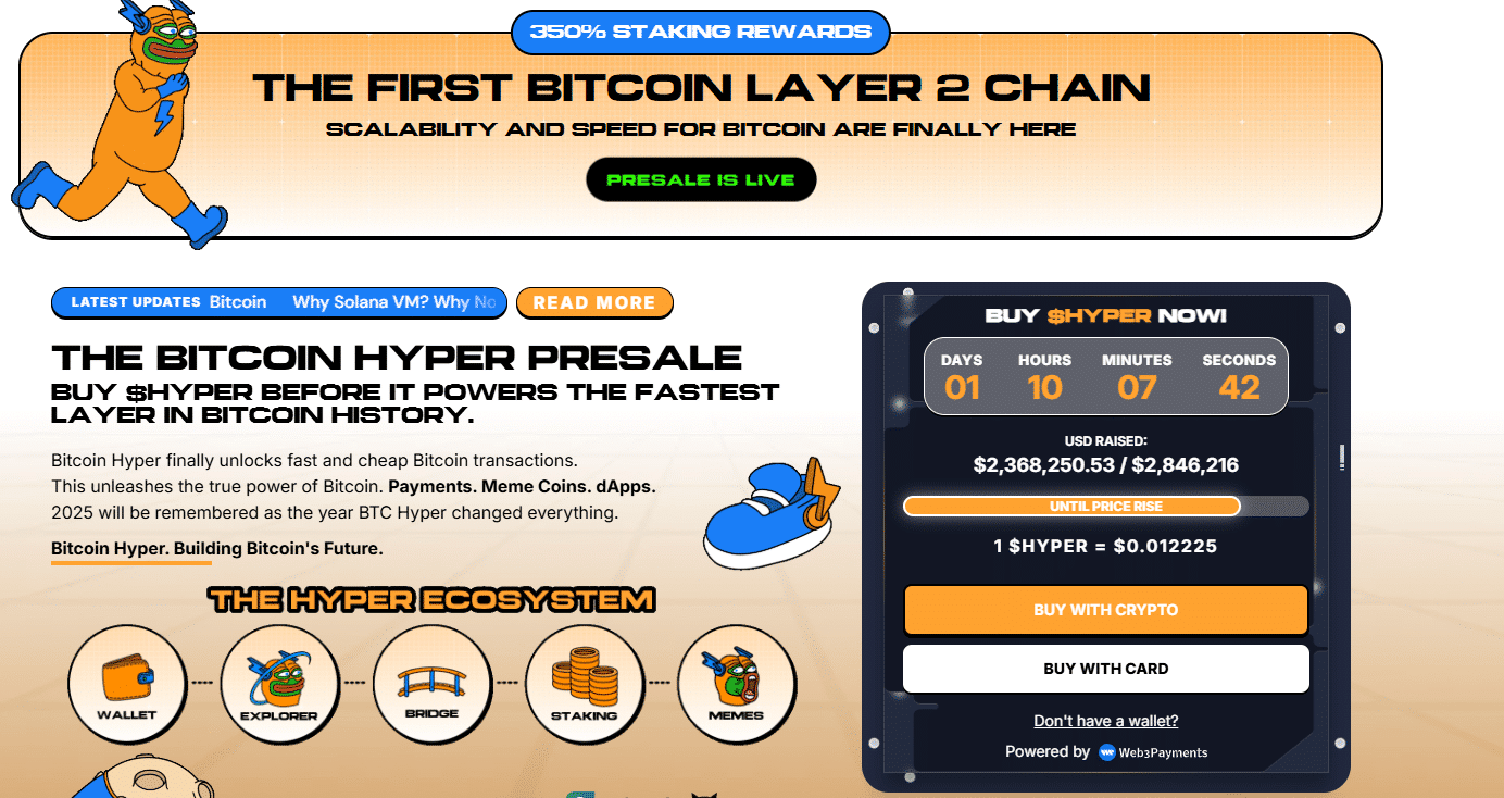 Bitcoin is surging, printing fresh all-time highs at $118,409 without FOMO. Bitcoin Hyper has raised over $2.3 million