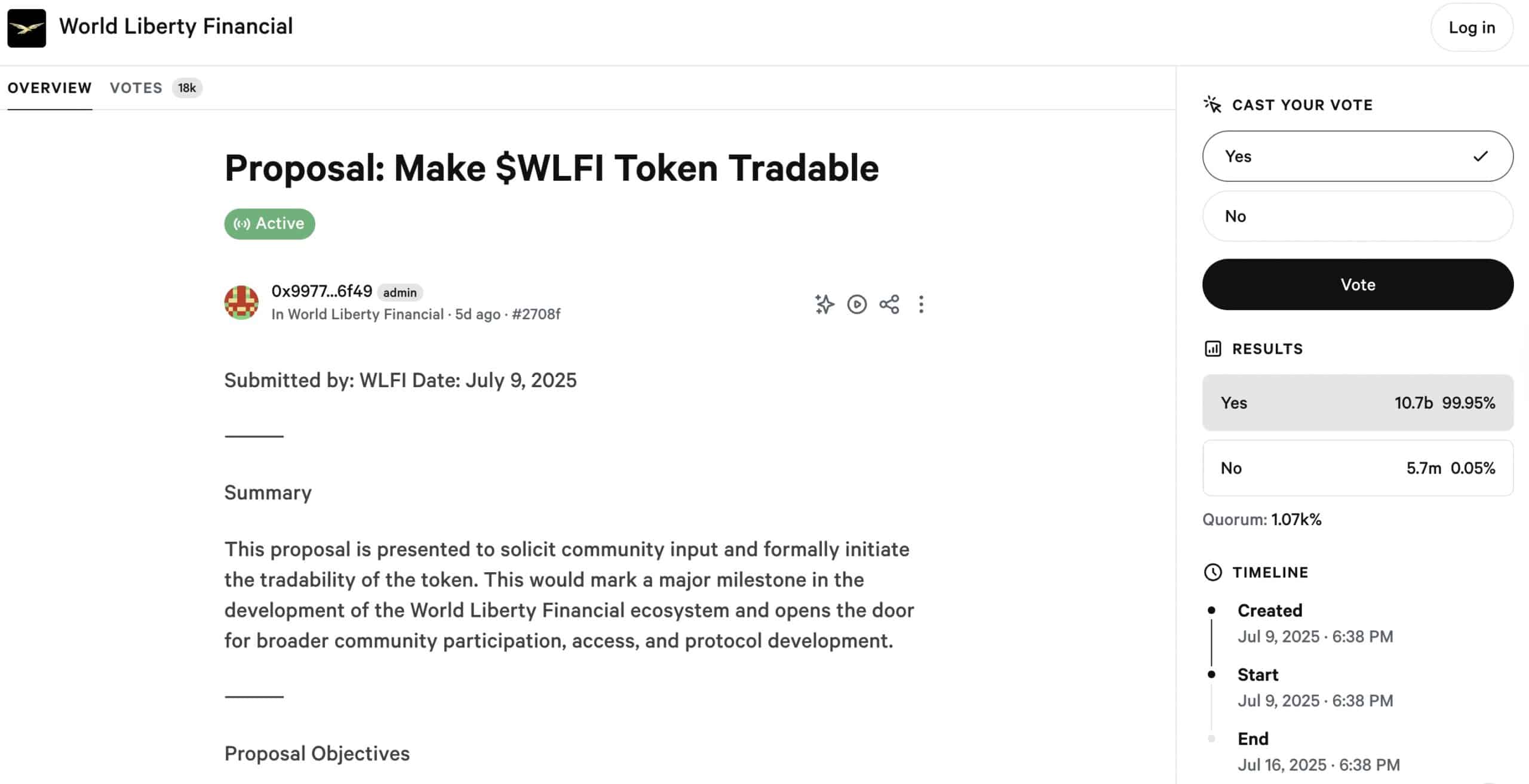 Could Crypto Week USA See President Trump’s WLFI Crypto Token Go Live For Trading