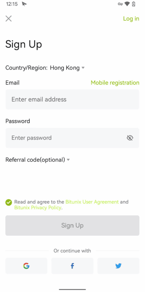 Sign Up for Bitunix