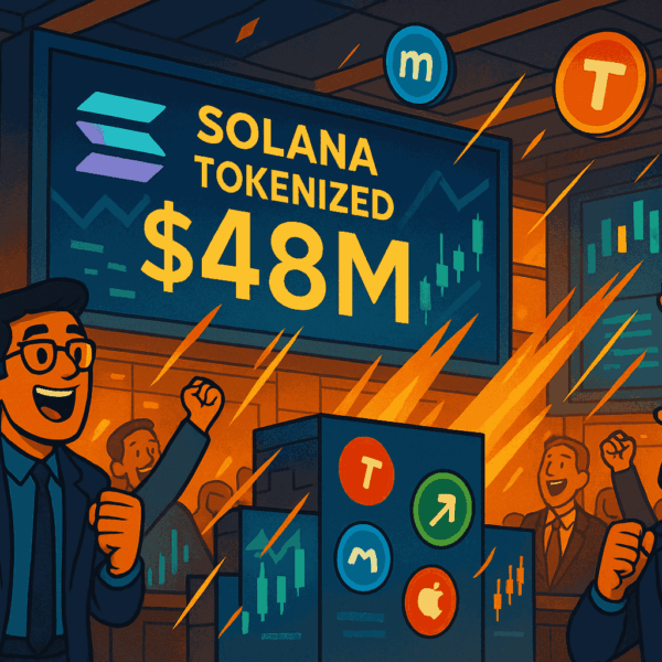 Solana’s Tokenized Stock Market Jumps to $48 Million as On-Chain Trading Grows