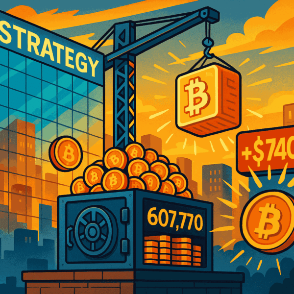 Strategy Drops $740 Million on Bitcoin, Now Holds Over 600,000 BTC
