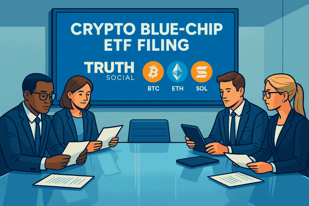 Trump’s Truth Social Files for Crypto Blue Chip ETF