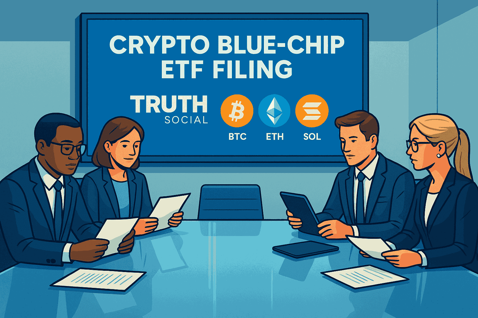 Trump’s Truth Social Files for Crypto Blue Chip ETF
