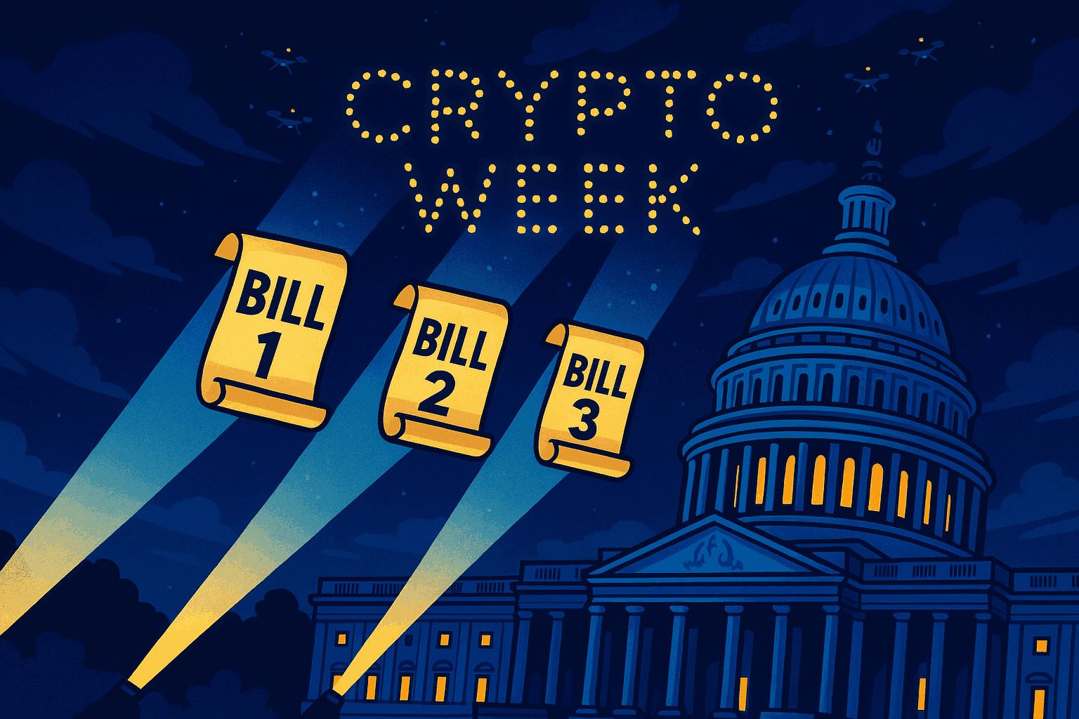 U.S. Lawmakers Launch Crypto Week With 3 Key Bills in Focus