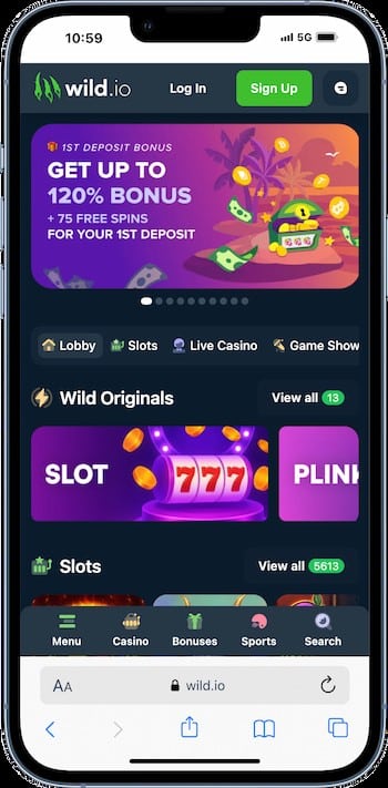 WIld.io behoort tot de top Telegram crypto casino’s