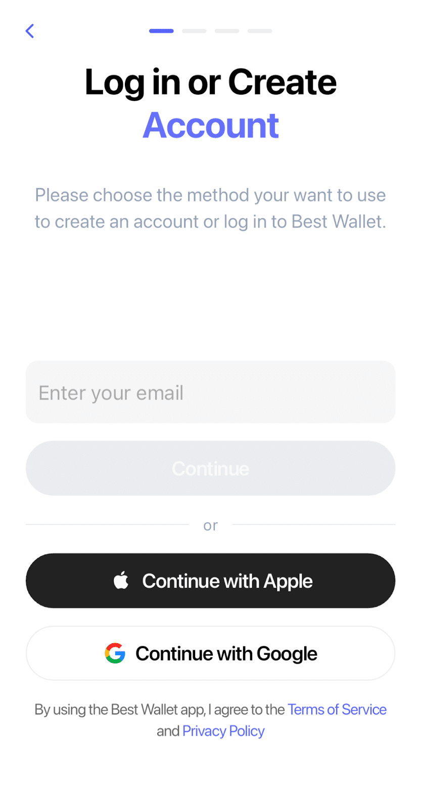 best wallet create account