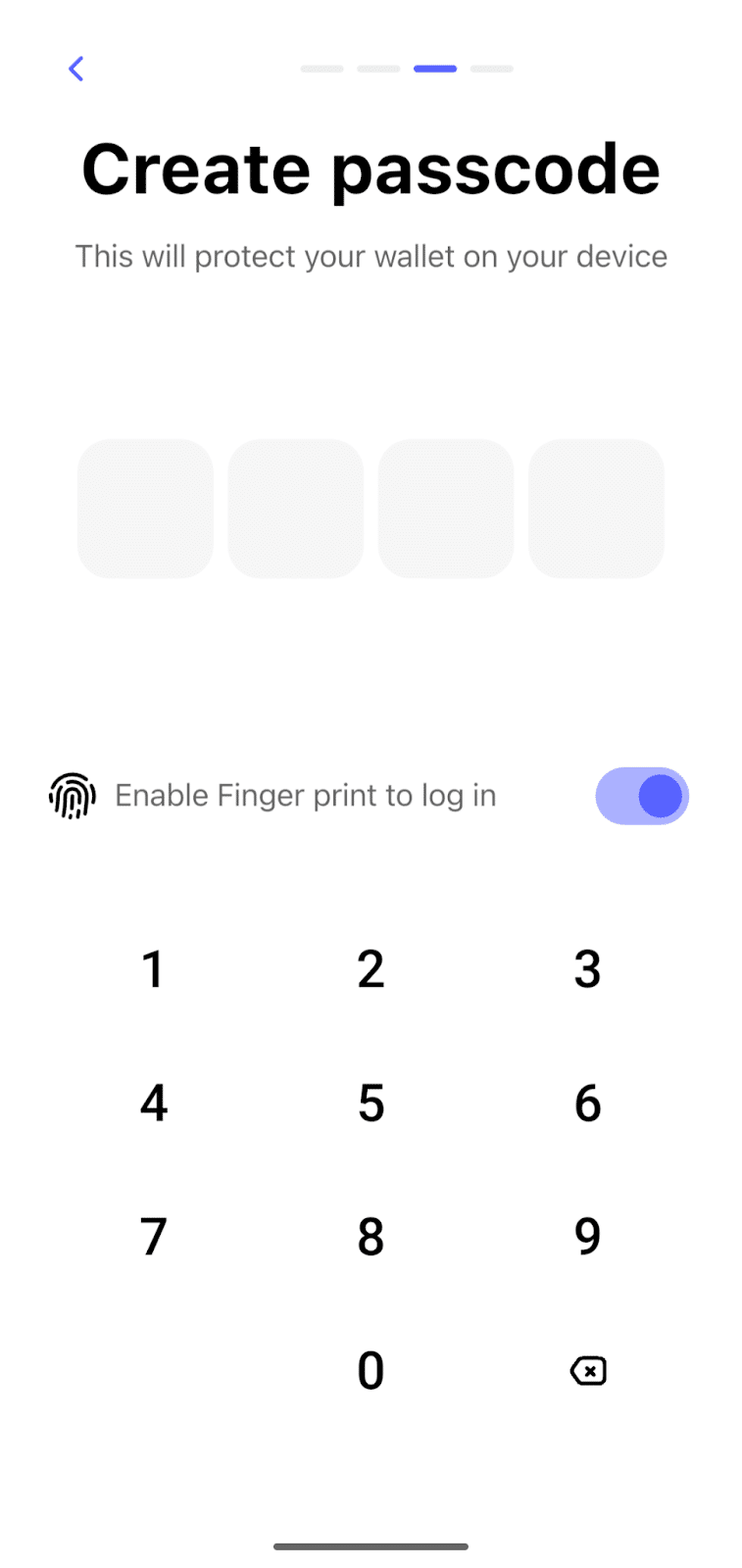 best wallet create pin