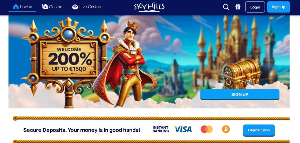 Skyhills - bookmaker zonder cruks met 200% welkomstbonus 
