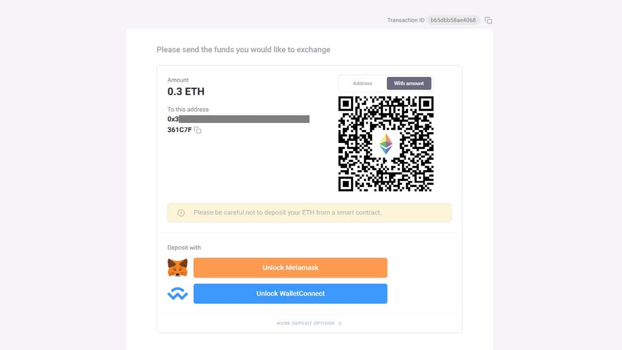ChangeNOW deposit