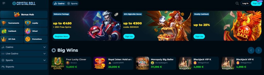 CrystallRoll casino spellen - beste bookmaker zonder Cruks
