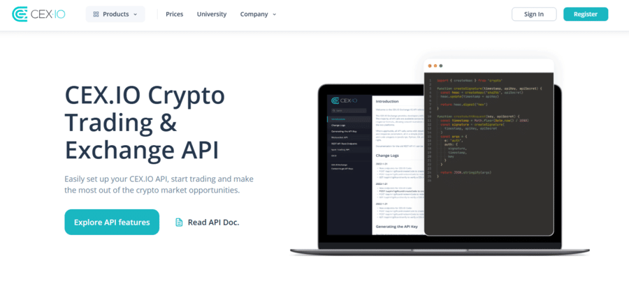 Overview of CEX.io API. 