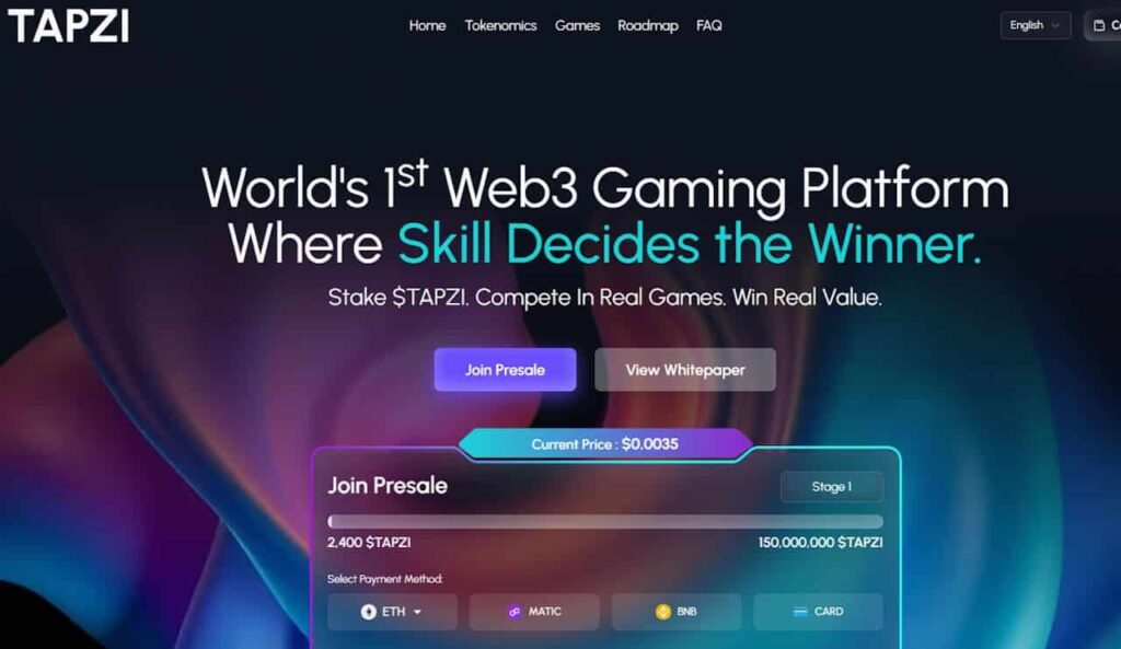 Tapzi crypto project