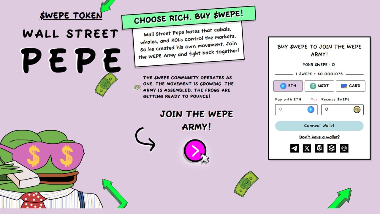 Wall Street Pepe website