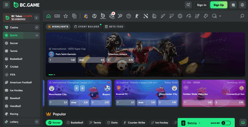 No Verification Sportsbook with Instant Crypto Payouts