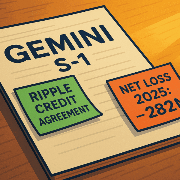Gemini Prepares for IPO as Filing Reveals Major Losses and Ripple Credit Deal