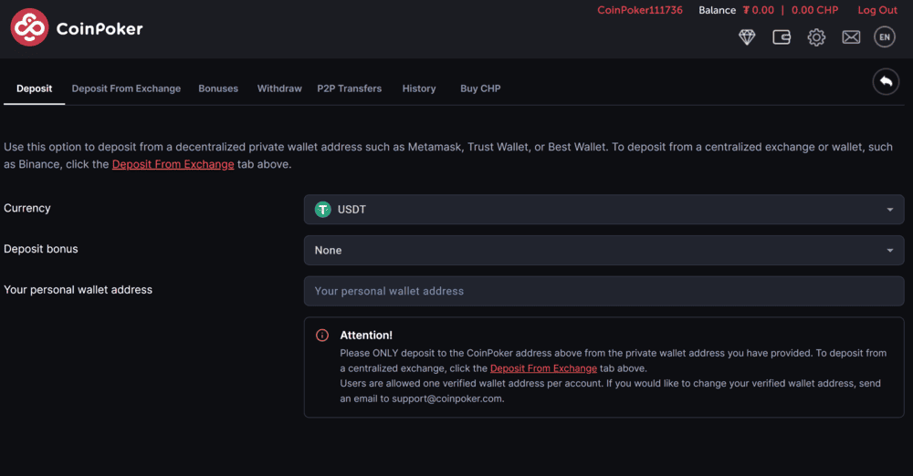 How to make a deposit on CoinFutures