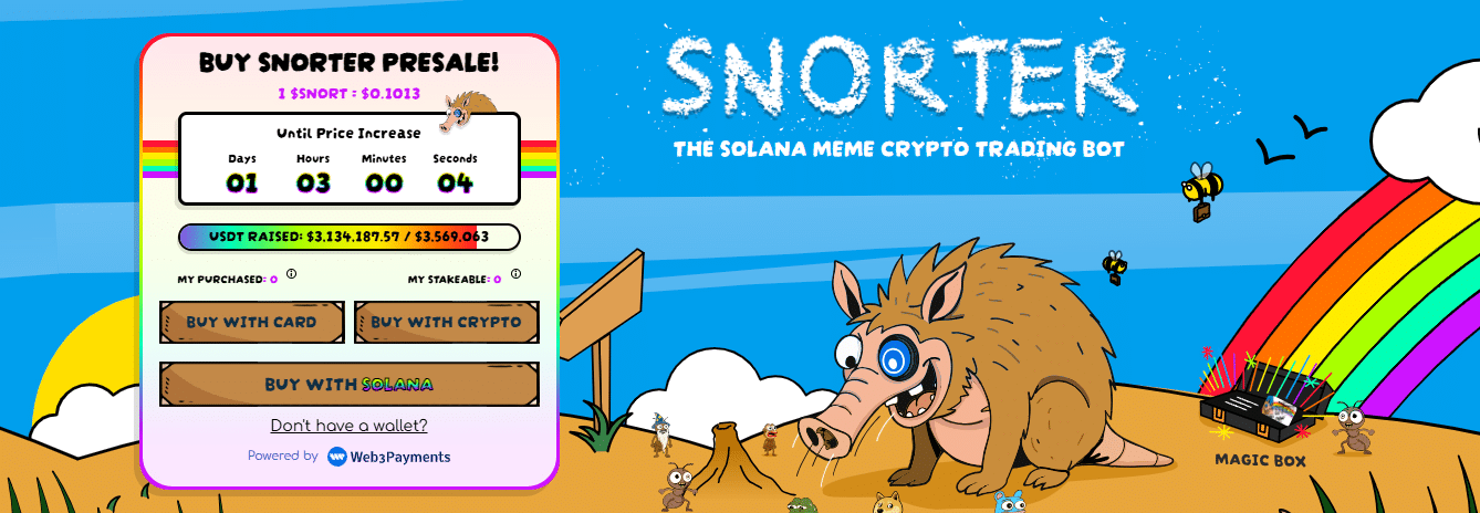 XRP crypto is down, sliding from $3.4 to below $3 amid a $1 billion crypto liquidation event. Snorter presale raises over $3.1 million