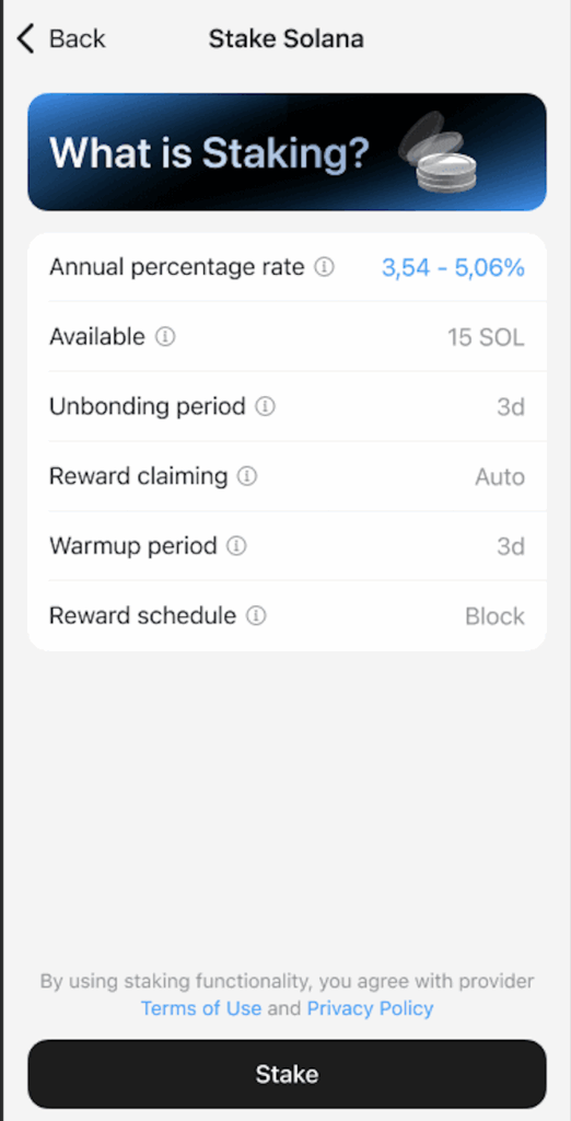 How to stake on Tangem wallet