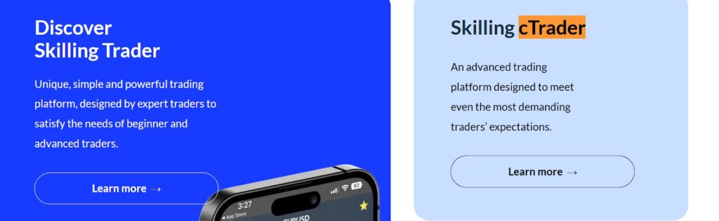 Skilling Trader en Skilling cTrader