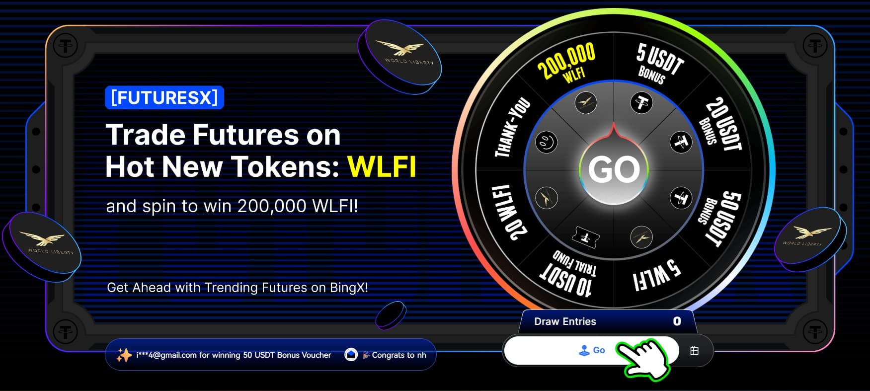 Trade Futures on BingX for Your Chance to Win 200,000 WLFI