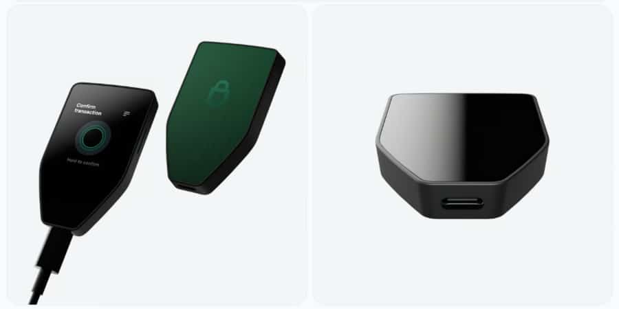 Trezor Safe 5 two perspectives