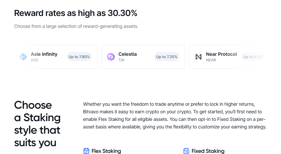 Bitvavo staking rates
