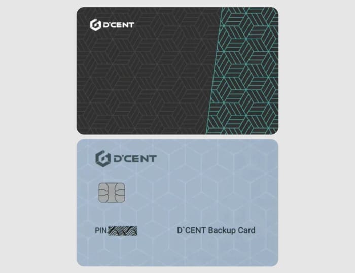 D’CENT Card Wallet with a backup card