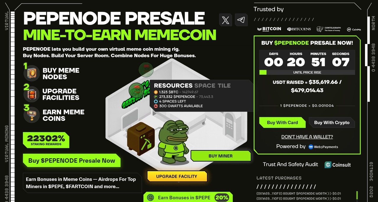 Pepenode - a great crypto on this presale token list