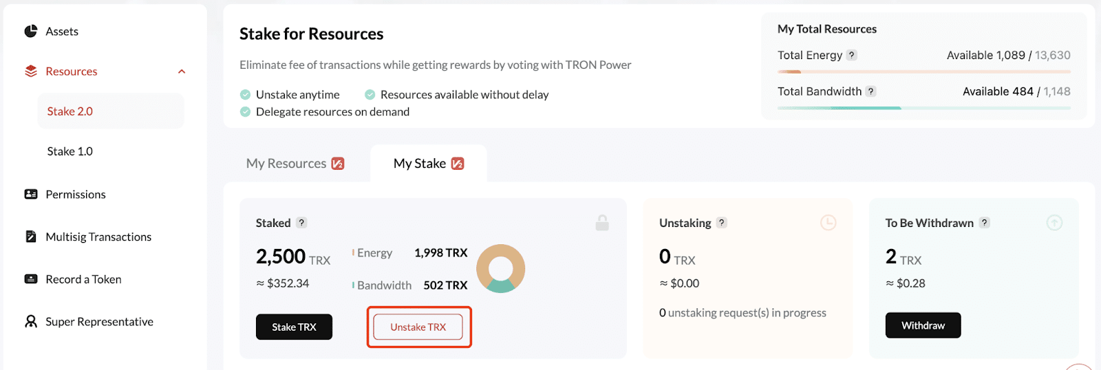 tron staking review