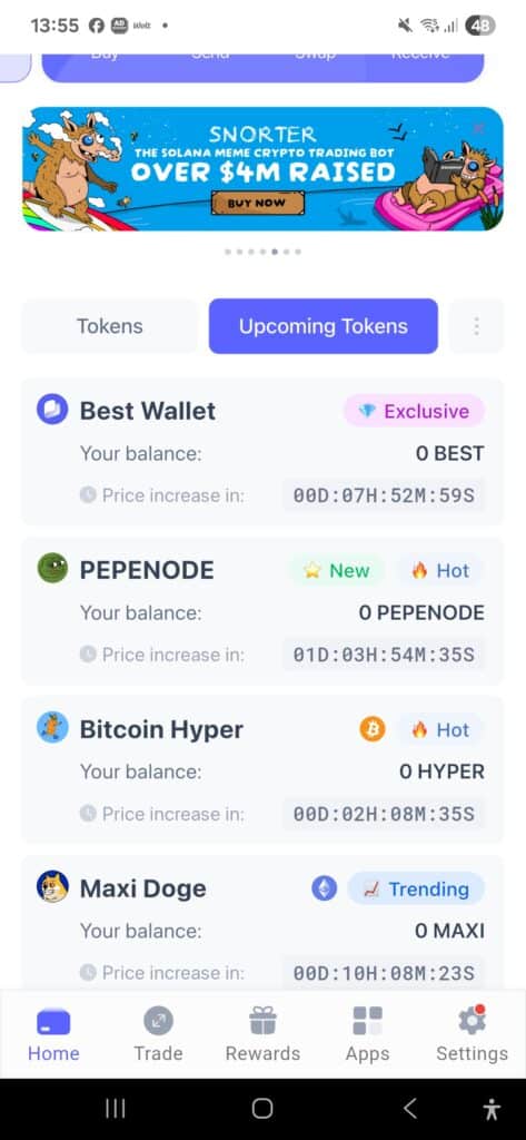 Best Wallet upcoming meme tokens