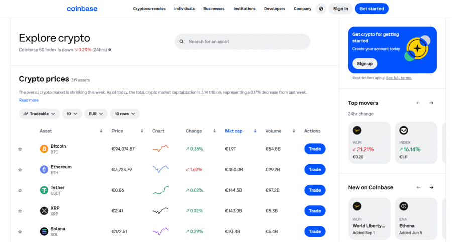 The cryptos you get to use on your Coinbase Card depend on which are tradable on the exchange