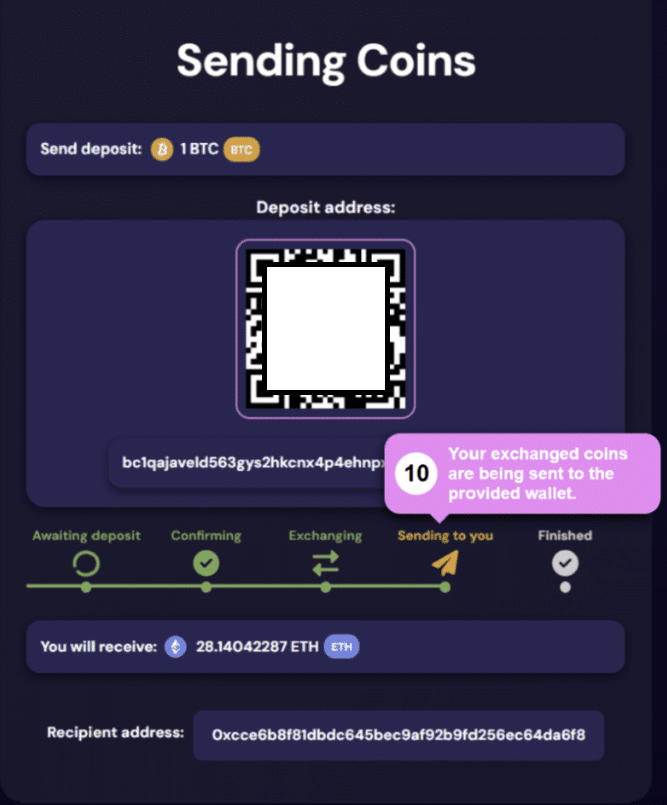 GhostSwap Send Coins
