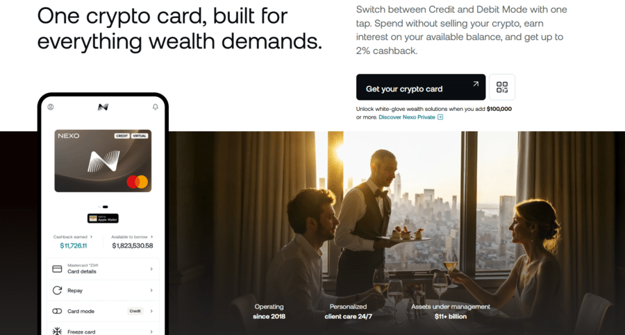 Nexo Card overview