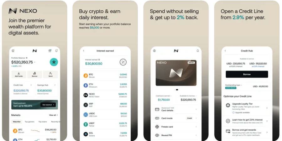 Nexo app on iOS